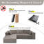 Canapé modulaire en forme de L de Boneless-1520256098