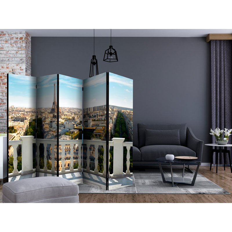 Midge 225cm W x 172cm H 5 - Panel Folding Room Divider