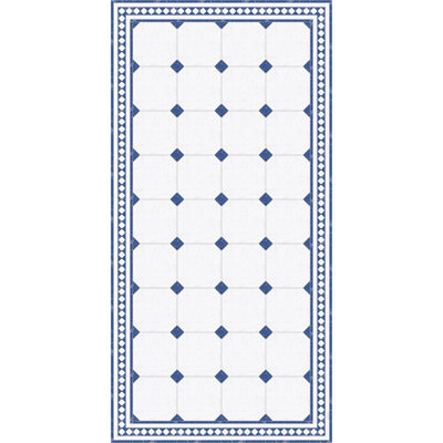 Lion Blue Easy to Clean Vinyl Mat