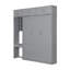 Grand lit escamotable mural avec bureau, armoire supérieure et tablettes de rangement, lit pliant peu encombrant, gris-2052172886