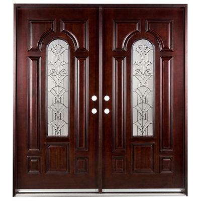 80'' Paneled Wood Front Entry Doors