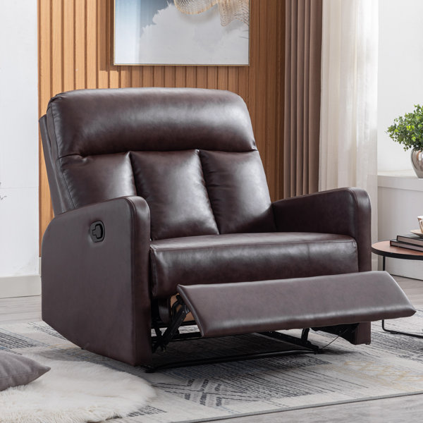 Anky Oversized Chaise Rocker Recliner with Extra Extension Footrest Lark Manor Upholstery Color: Gray Polyester