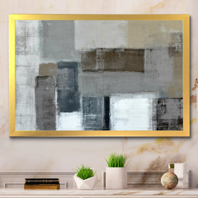 «Neutral Abstract Art», reproduction d'art sur toile encadrée