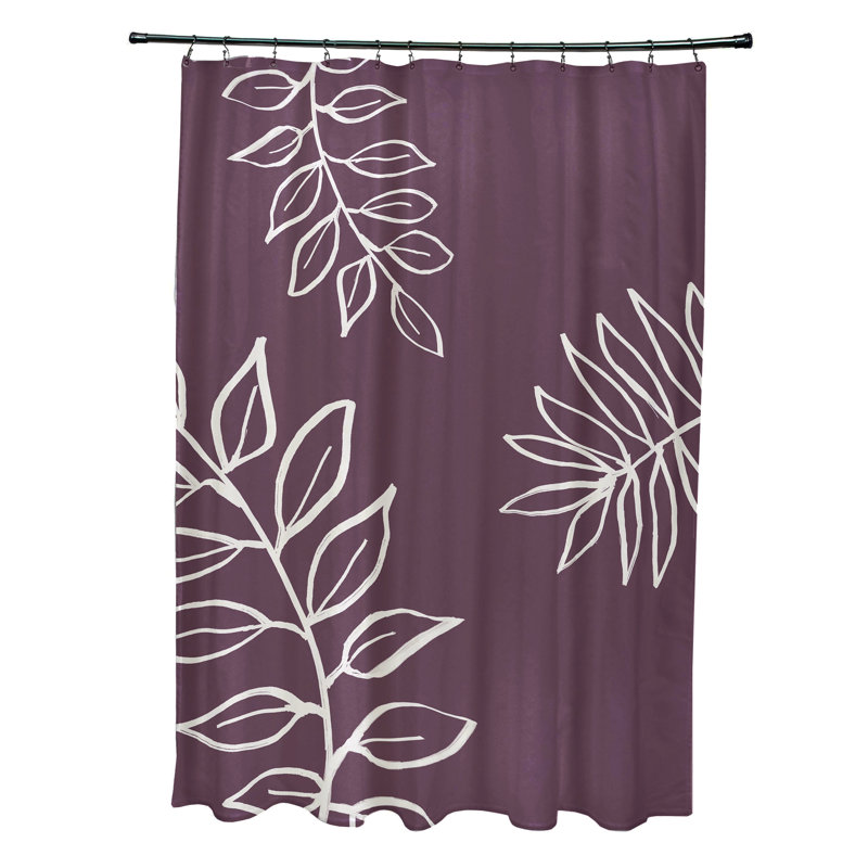 Rideau de douche Agnant, Mauve / Ivoire