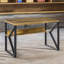 Daucourt 120cm W Rectangle Computer Desk Industrial Rustic Brown Home Office Furniture