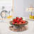 Glass Candy and Nuts Serving Container Food Storage Platter with Wooden Lid-928877439