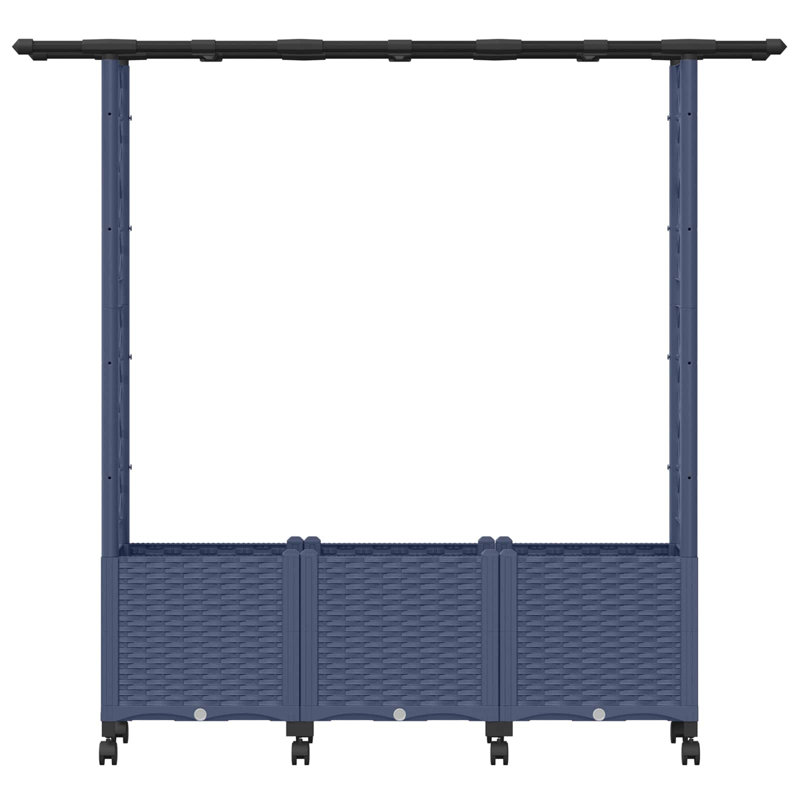 Raised Garden Bed, 142cm H x 162.5cm W x 40cm D, Blue