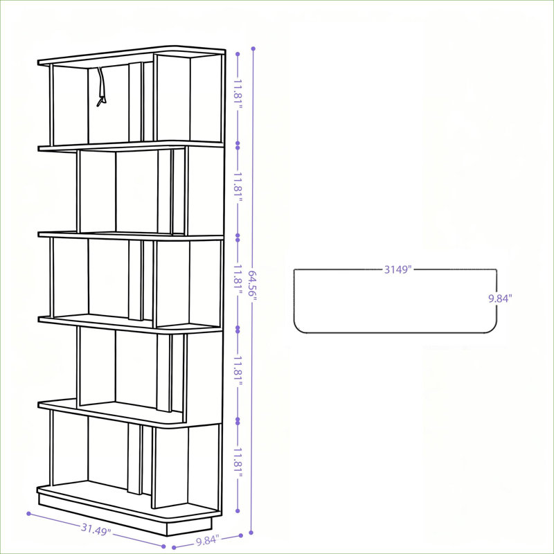 Ensemble de tablettes d'angle en chêne foncé 2 pièces, rangement extensible en panneau de fibres à densité moyenne pour le salon et le bureau