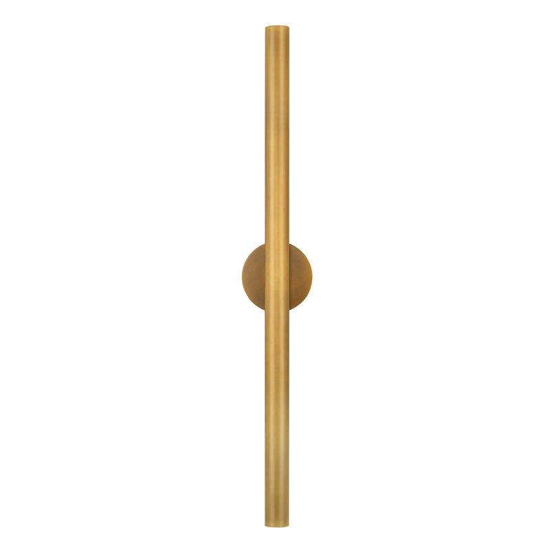 Mason LED Armed Sconce, Vintage Brass, 32" H x 4.75" W x 2.88" D