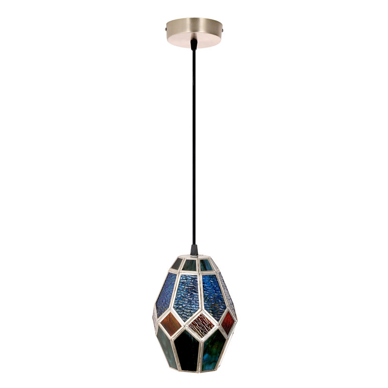 5.5"W Bouvier Metal And Glass Pendant