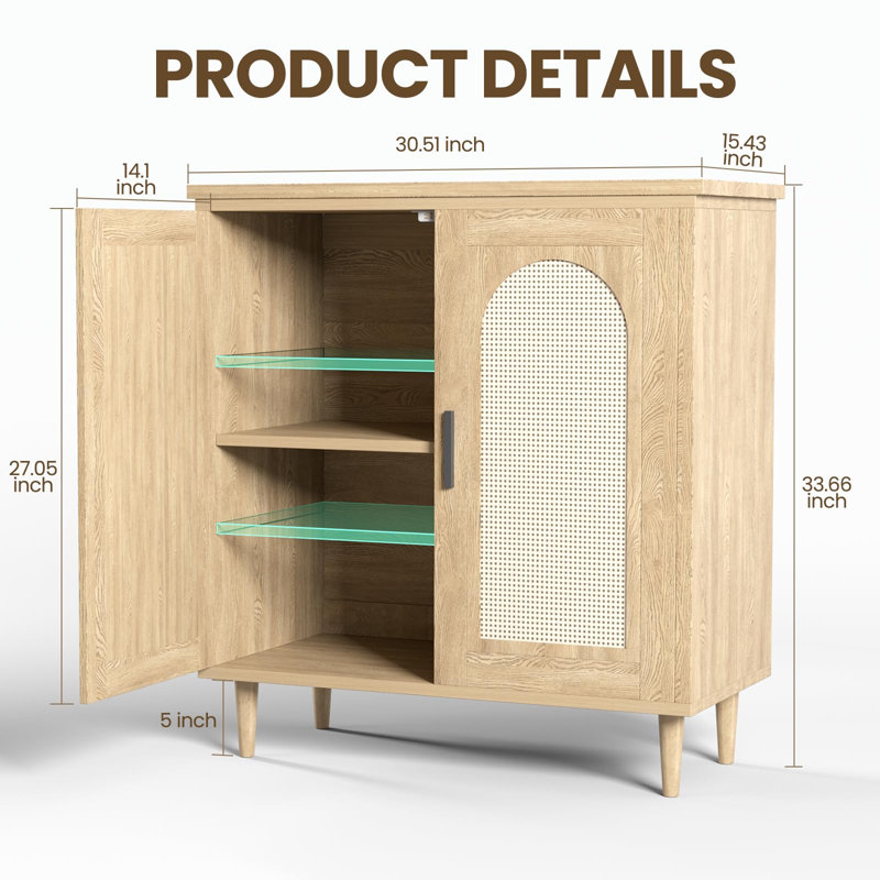 77.5cm Sideboard, Ivory