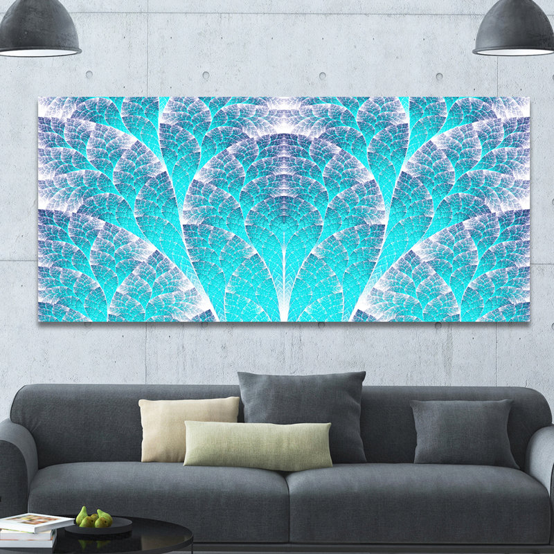 « exotique blue biologique », impression sur toile tendue, H 28 po x l 60 po x P 1,5 po