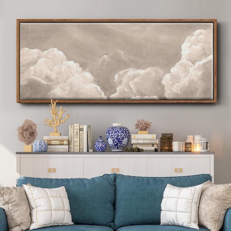 Painted Clouds II- Framed Canvas