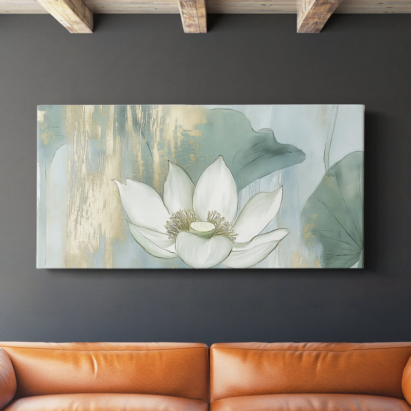 Abstract Series 10 #XI-Gallery Wrapped Canvas, 16" H x 32" W