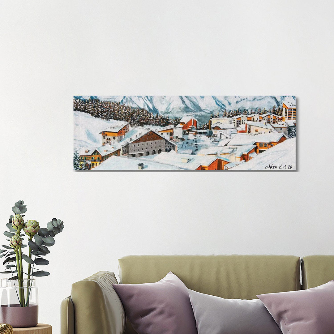 Valberg En Hiver von Claire Morand - No Frame Panoramic Gallery-Wrapped Canvas Giclée on Canvas