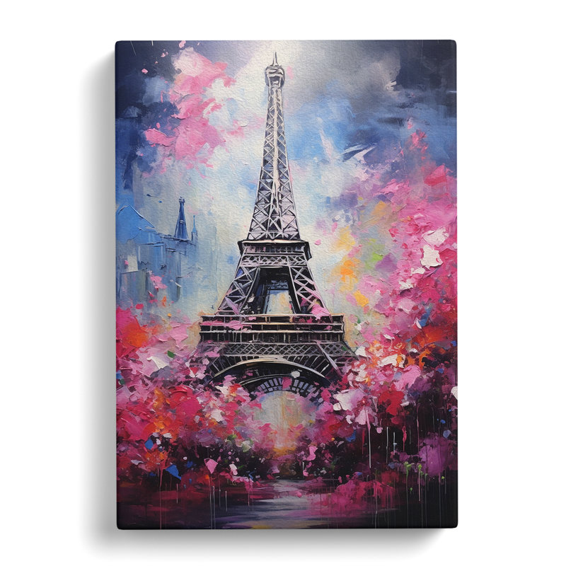 Eiffel Tower Contemporary - Wrapped Canvas, 50cm H x 35cm W x 3cm D