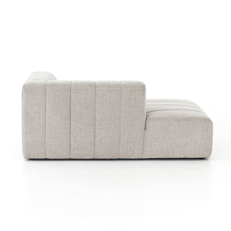 Channeled Laf Chaise Piece, Left Hand Facing, Light Gray Napa Sandstone