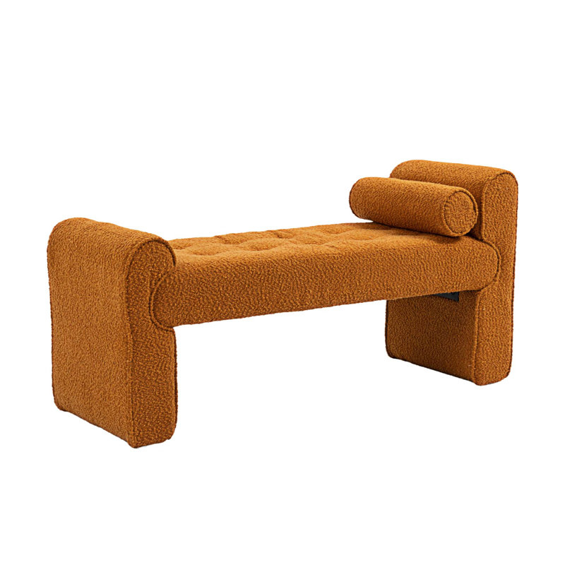 Banc avec repose-pieds et repose-pieds Franklintown, Orange
