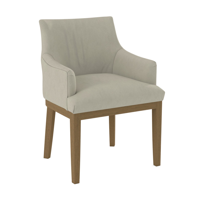 19'' H Upholstered Armchair, Beachwood, Evolution Pumice