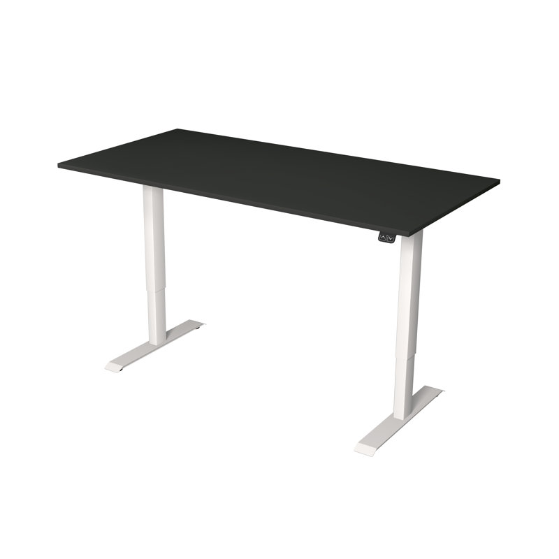 Fawcett Adjustable Height Steel Standing Desk, 72cm H x 160cm W x 80cm D, Anthracite