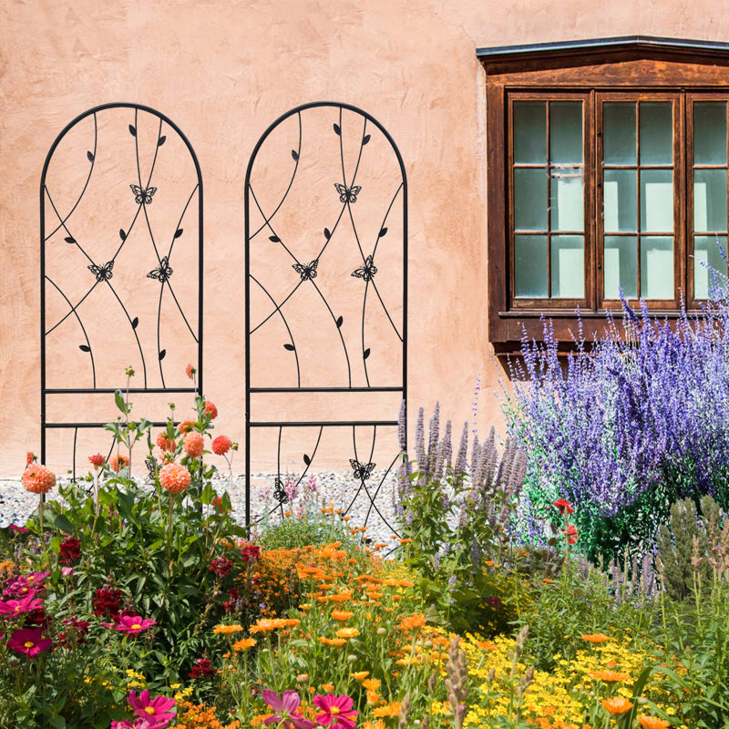 Treillis de jardin en métal antirouille pour plantes grimpantes