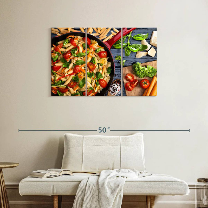 Yarlin Spring Vegetables Pasta, 24" H x 38" W