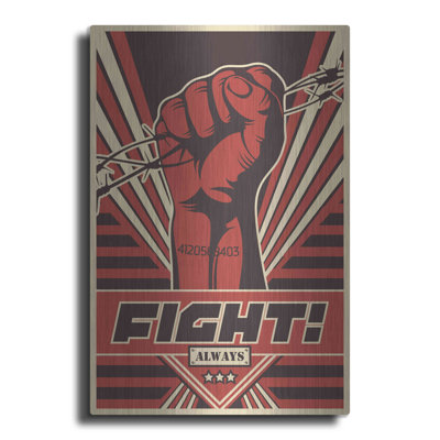 Red Barrel Studio® 'Fight' Metal Wall Art
