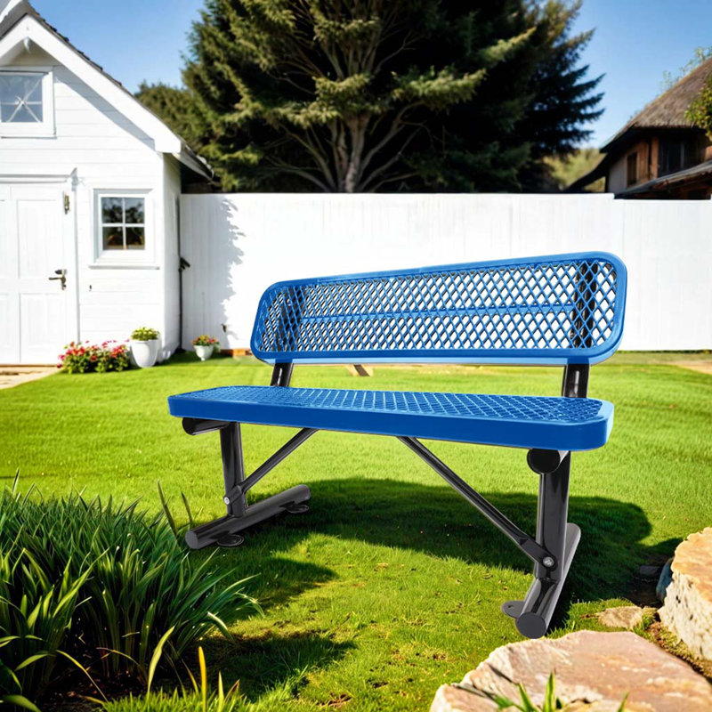 Banc de mobilier intérieur / extérieur, Bleu, H 32,5 po x l 48 po x P 23,2 po