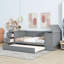 Lit de jour simple avec accoudoirs de rangement, lit gigogne et station de charge-1889627048