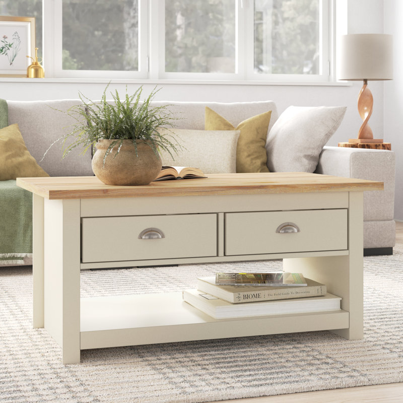 Aquitaine Four Leg Coffee Table with Storage
