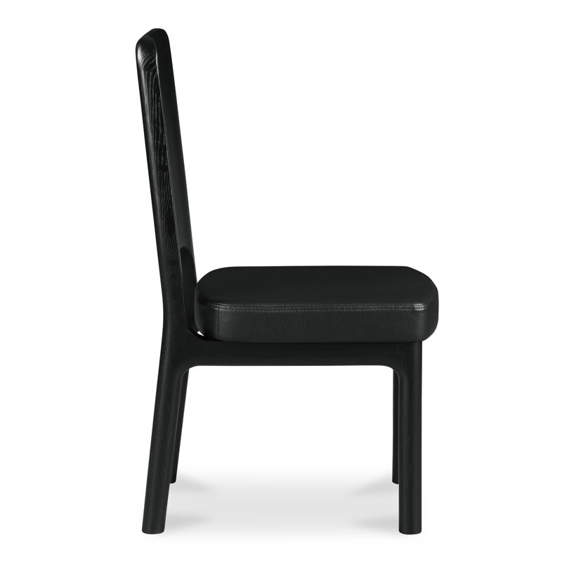 Kerr Upholstered Dining Chair, Matte Black, Black