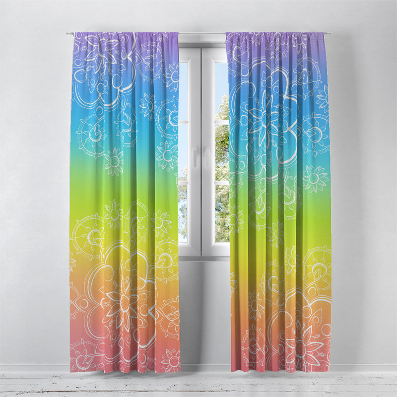 Panneaux de rideaux semi-transparents Ombre, L 40 po x L 61 po