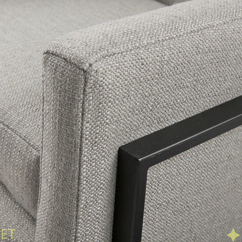 Fauteuil d'appoint Brayden, siège de forme carrée