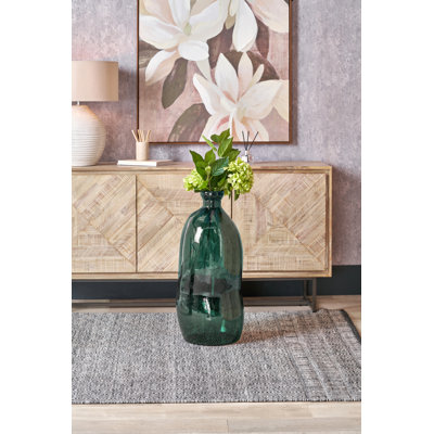 Organic Shaped Recycled Glass Tall Vase