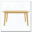 Ensemble de salle à manger 5 pièces - 1 table en bois massif + 4 chaises rembourrées-1061018182