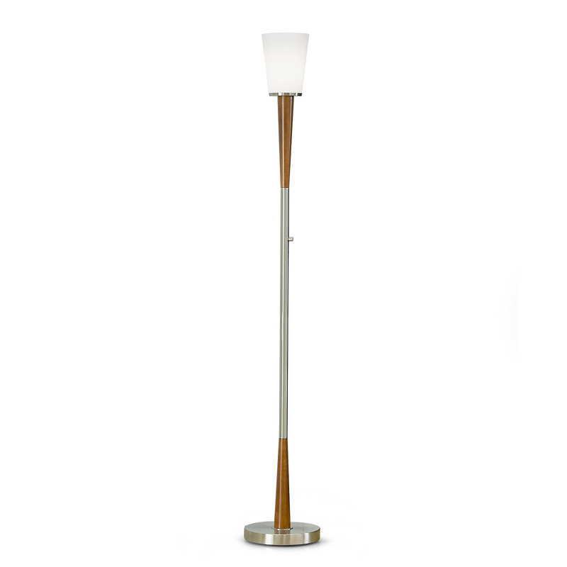 Shirey 72'' Torchiere Floor Lamp, Brushed Nickel