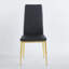 Ensemble de 4 chaises, couleur dorée, siège noir-526164235