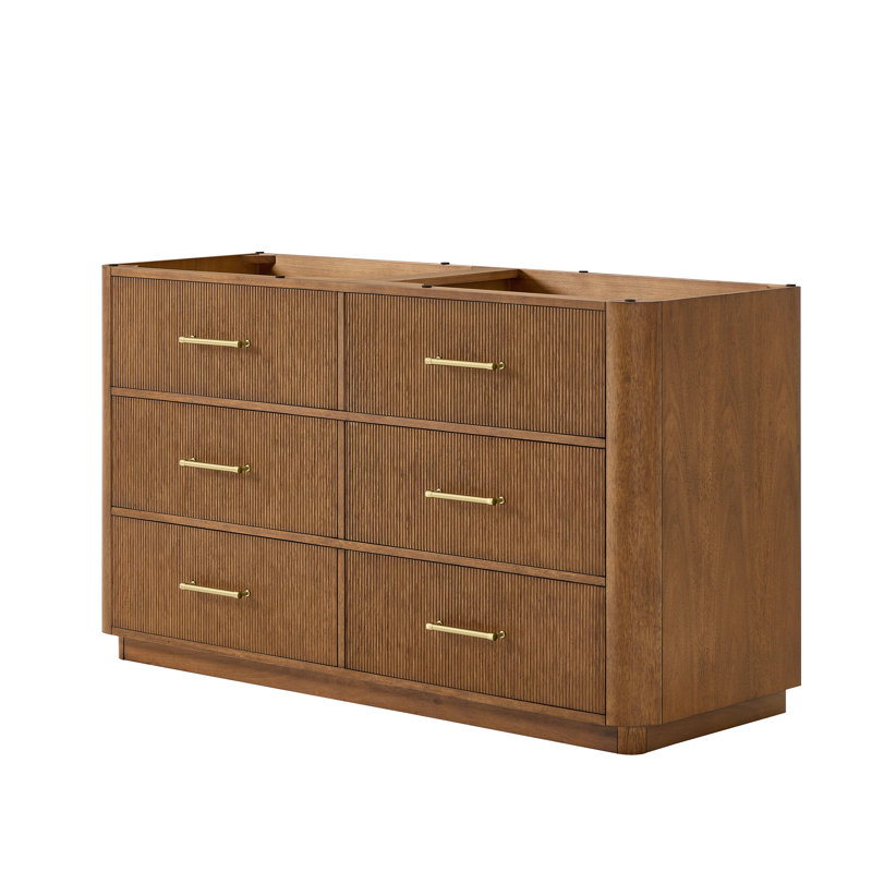 Meuble-lavabo double 60 po Francesco, Bronze