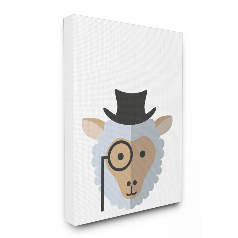 « hipster moutons art », impression, H 30 po x l 24 po, Toile tendue