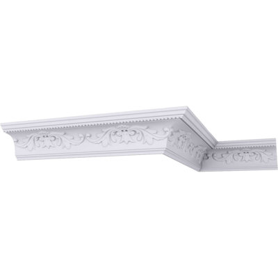 Moulure couronnée Endurathane Versailles, H 4 3/8 po x P 4 po x F 5 7/8 po x L 94 1/2 po, (répétition 9 5/8 po), apprêtée en usine