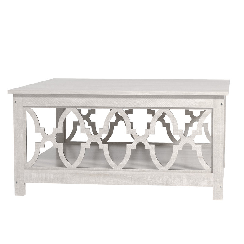 Chessani Square Coffee Table with Storage, Dusty Gray Oak
