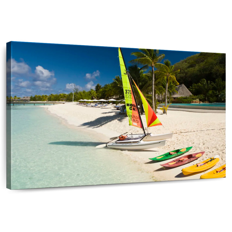 Catamaran And Kayaks, 24" H x 36" W
