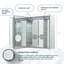 Armoire à pharmacie à DEL avec prises électriques Edge Royale l 40 po x H 32 po x P 5 po, désembueur, miroir grossissant 3X à DEL réglable-700355977