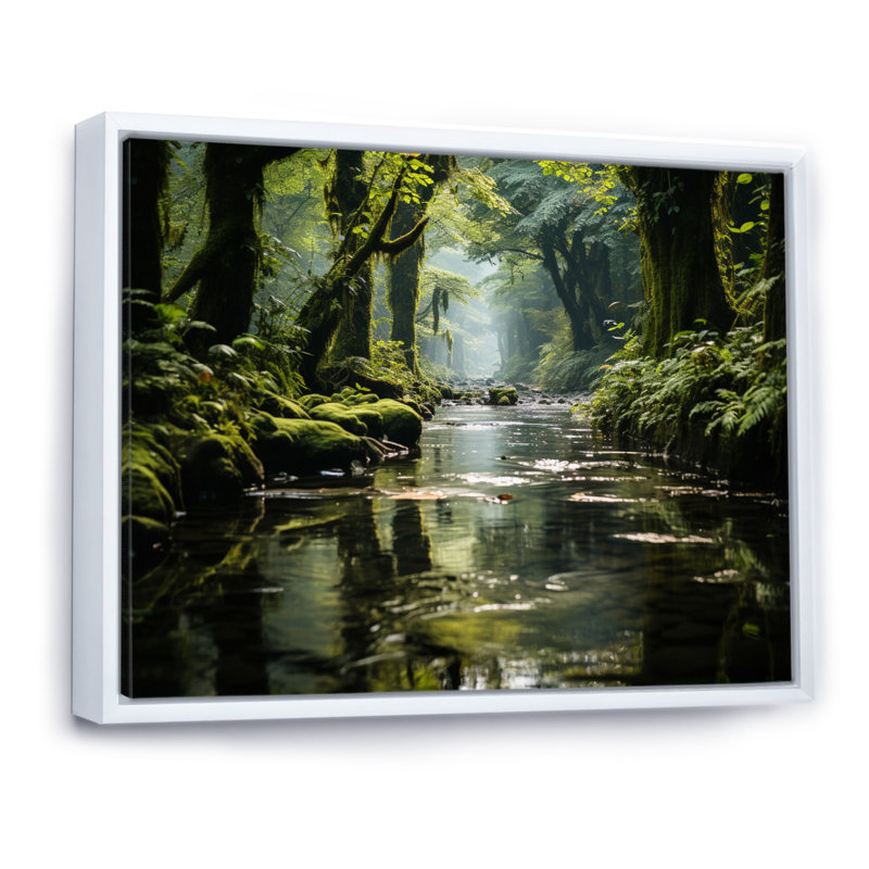 «Kopeck Bwindi Impenetrable Jungle Ouganda II», reproduction sur toile, H 30 po x l 40 po x P 1,5 po, Cadre flottant blanc