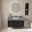 Gethers 39" Modern Floating Bathroom Vanity with Sink, Black Cabinet & Sintered Stone Countertop-1441923067-1441923065