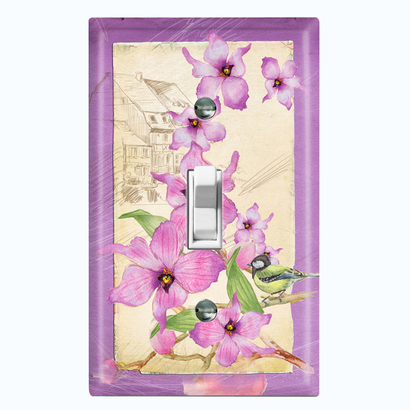 Patterned 1 - Gang Toggle Light Switch Standard Wall Plate