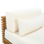 Oversized Outdoor Club Chair with Acacia Wood Frame, Cushions