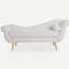 Chaise longue avec accoudoirs à volutes