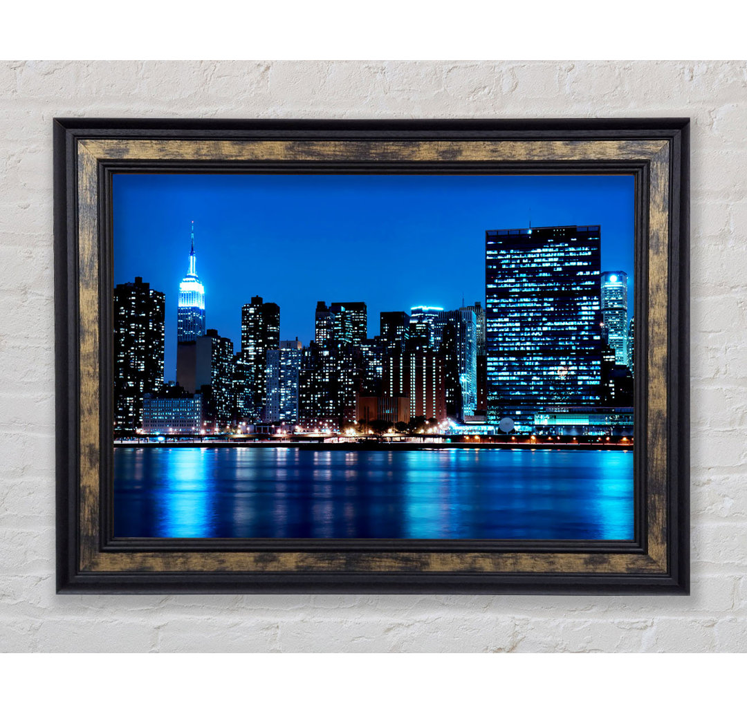 New York Empire State Blue Nights - Druck