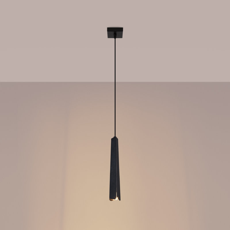Bibianna 1 - Light Stainless Steel Pendant, Black